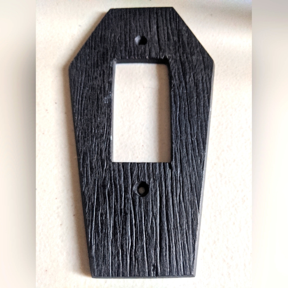 Vampire Black Coffin Outlet Cover Gothic Dark Academia Halloween Decor